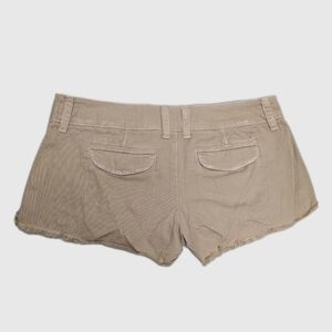 American Eagle Outfitters Micro Mini Shorts 0 Khaki Beige Demin Low Rise 90s